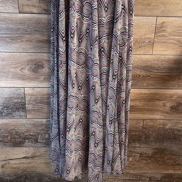 San Souci Dress Ladies Flowy Maxi Dress Size S purple and teal unique design - Picture 5 of 12